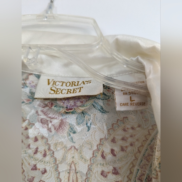 Vintage Gold Label Victoria’s Secret Kimono Paisley Maxi Robe Satin Edge - Picture 3 of 8